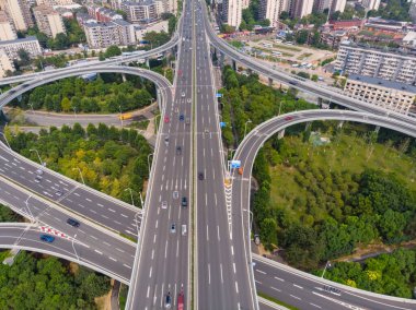 Hubei Wuhan yaz şehri gökyüzü manzarası