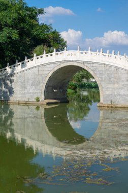 Hubei Wuhan yaz şehri gökyüzü manzarası