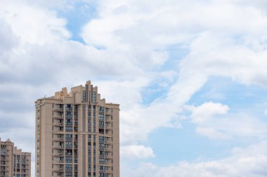 Hubei Wuhan yaz şehri gökyüzü manzarası