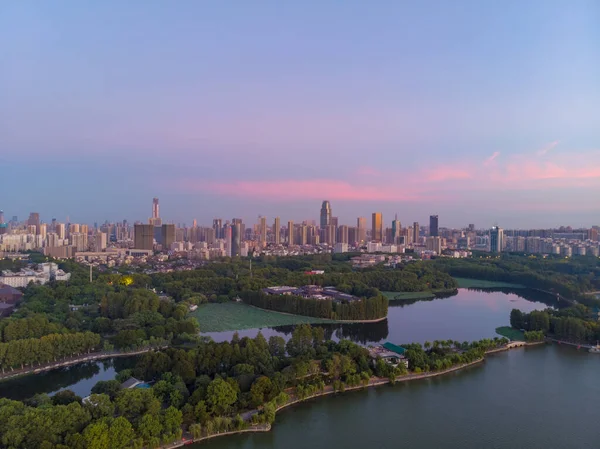 Sommarlandskap Östra Lake Tourism Scenic Area Wuhan Hubei — Stockfoto