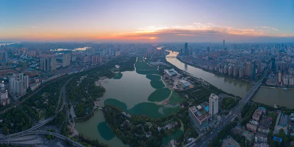 Sommarlandskap Östra Lake Tourism Scenic Area Wuhan Hubei — Stockfoto