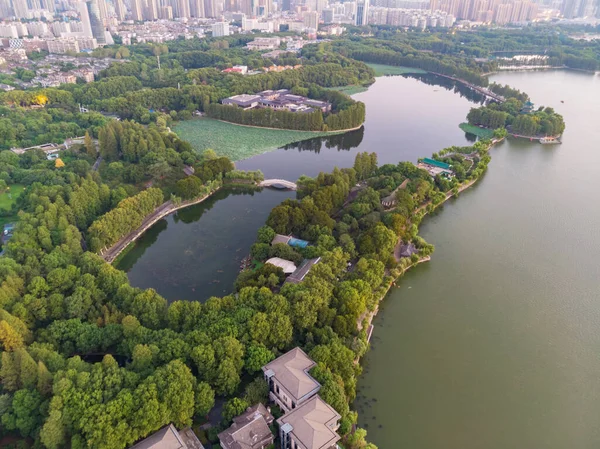 Sommarlandskap Östra Lake Tourism Scenic Area Wuhan Hubei — Stockfoto