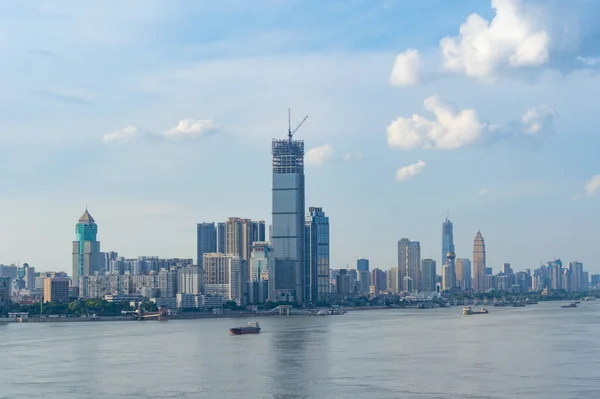 Hubei Wuhan Zomer Stad Skyline Landschap — Stockfoto