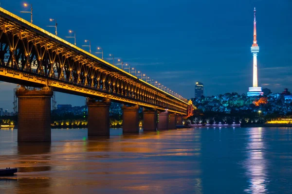 Hubei Wuhan Summer City Skyline Scenery — Stock Photo, Image