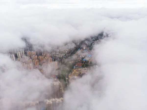 Hubei Wuhan Lato Miasto Panorama — Zdjęcie stockowe