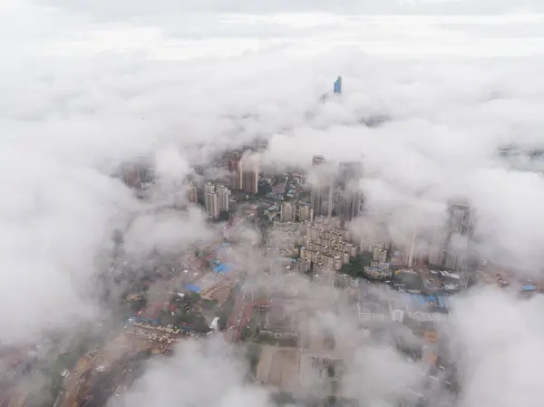 Pemandangan Kota Musim Panas Hubei Wuhan — Stok Foto