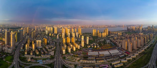 Hubei Wuhan Paysage Horizon Ville Été — Photo