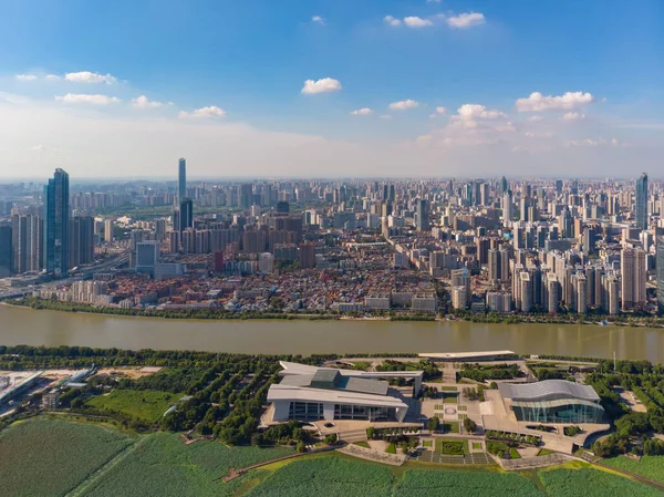 Hubei Wuhan Summer City Skyline Scenery — Stock Photo, Image