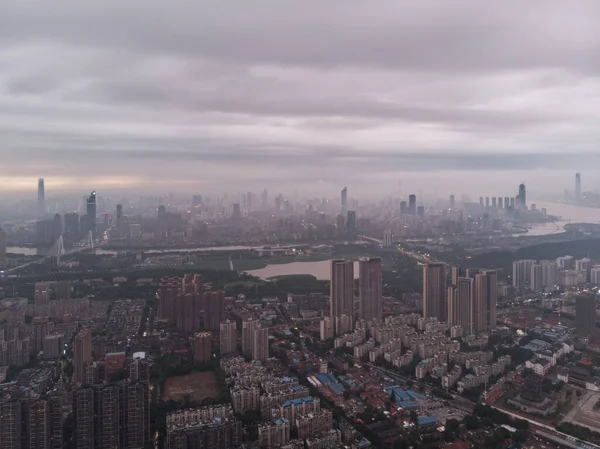 Hubei Wuhan Yaz Şehri Gökyüzü Manzarası — Stok fotoğraf