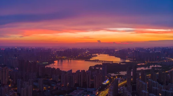 Hubei Wuhan Verão Cidade Skyline Paisagem — Fotografia de Stock