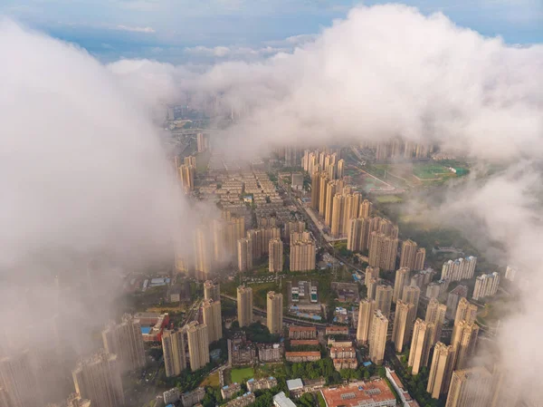 Hubei Wuhan Καλοκαίρι Τοπίο Της Πόλης Ορίζοντα — Φωτογραφία Αρχείου