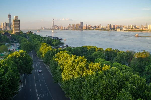 Hubei Wuhan Estate Città Skyline Scenario — Foto Stock