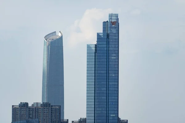 Hubei Wuhan Zomer Stad Skyline Landschap — Stockfoto