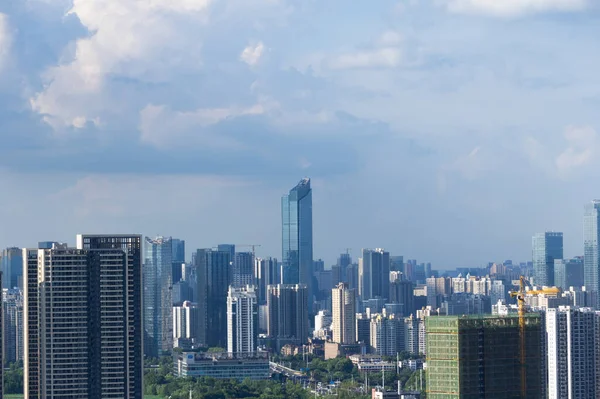 Hubei Wuhan Zomer Stad Skyline Landschap — Stockfoto