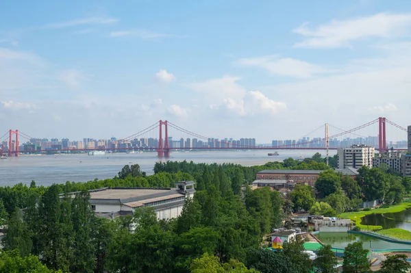 Hubei Wuhan Lato Miasto Panorama — Zdjęcie stockowe