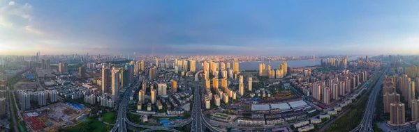 Hubei Wuhan Summer City Skyline Scenery — Stock Photo, Image