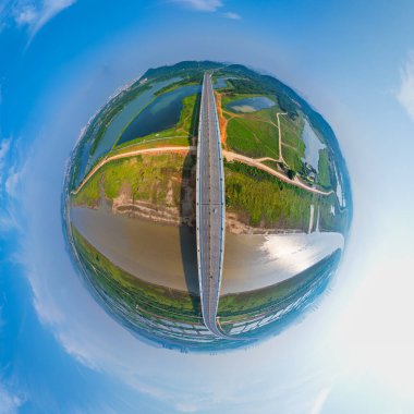 Wuhan şehir simgesi gökyüzü manzarası