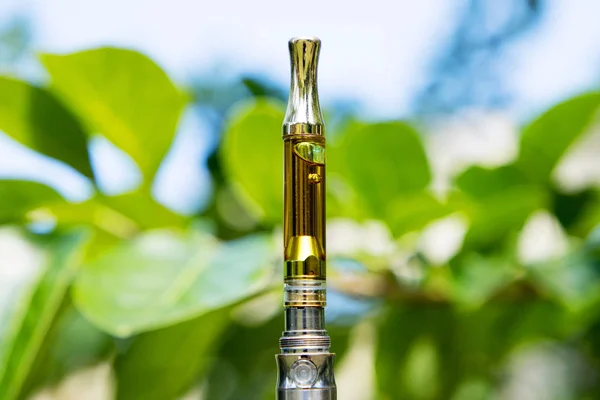 Vaping, THC and CBD, Vape Cannabis and Marijuana Lifestyle, Outdoors, Nature