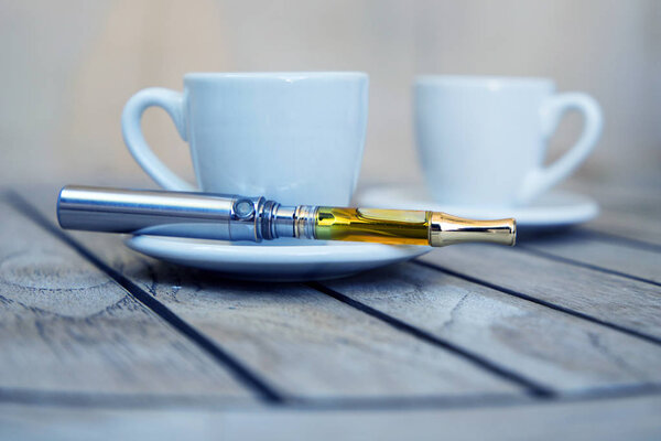 Vape Pen. Vaping Cannabis and Marijuana. 