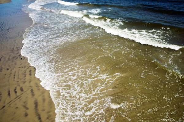 Oceano Praia Areia Água — Fotografia de Stock