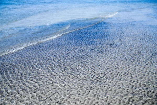 Ocean and beach. Water, ripples and reflections