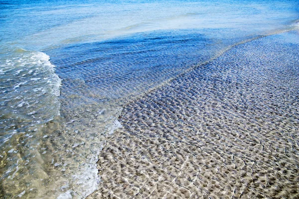 Ocean and beach. Water, ripples and reflections