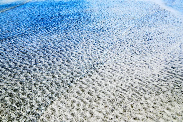 Ocean and beach. Water, ripples and reflections