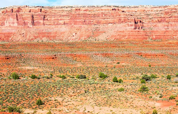 Beautiful Landscape Big Red Sandstone Rock Formations Sunny Day Monument — Stock Photo, Image