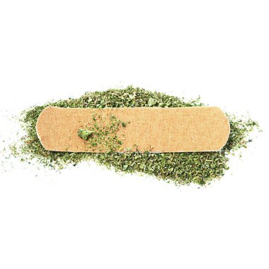 Beyaz arka planda izole esrar. Bağımlılık ve sağlık konsepti.