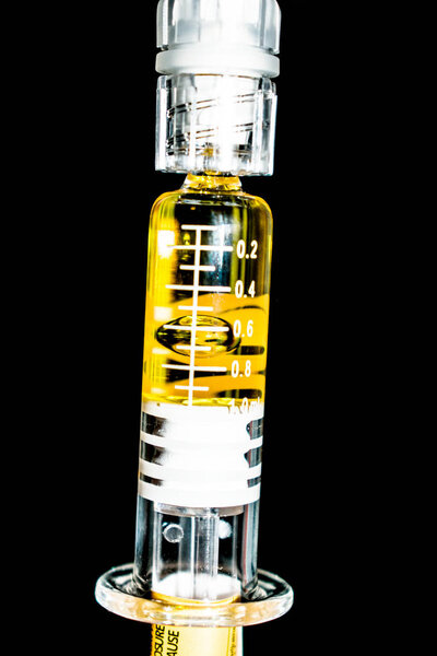 Marijuana oil - concept of addiction and health care.