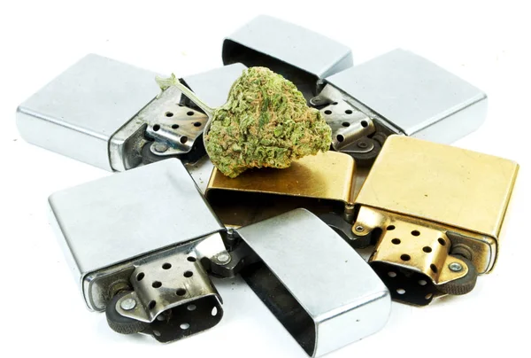 Marijuana Isolated White Background Concept Addiction — Stock Photo, Image