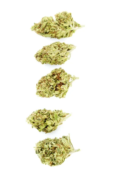 Close View Dried Marijuana White Background — Stock Photo, Image