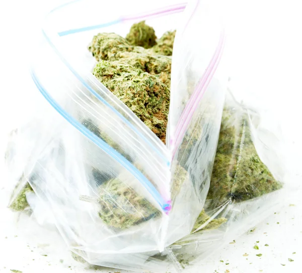 Pakowane Marihuany Koncepcja Uzależnienia Narkotyków Koncepcja Medyczna Marihuana — Zdjęcie stockowe