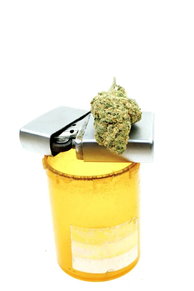 Marijuana Drugs Addiction Concept Composition Isolated White Background — Stock Photo, Image
