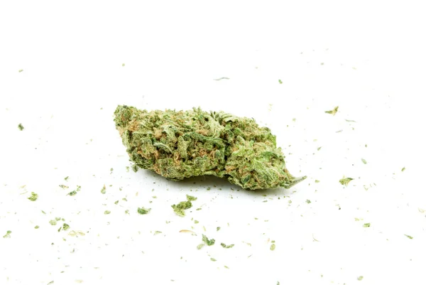 Bliska Widok Suszonych Marihuany Koncepcja Uzależnienia Narkotyków Koncepcja Medyczna Marihuana — Zdjęcie stockowe
