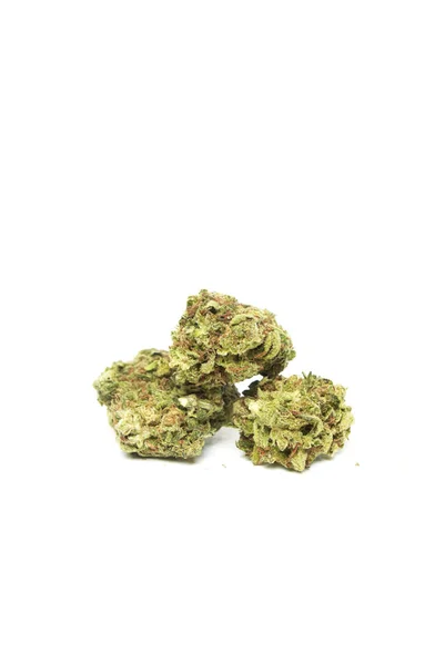 Close View Marijuana White Background — Stock Photo, Image