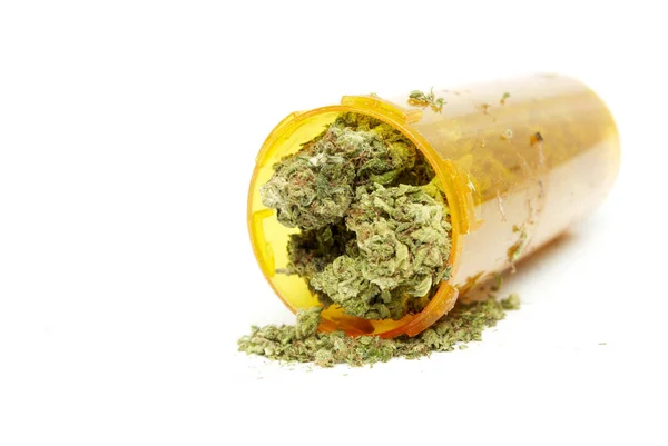 マリファナ薬物中毒の概念 白い背景に分離されたコンポジション — ストック写真