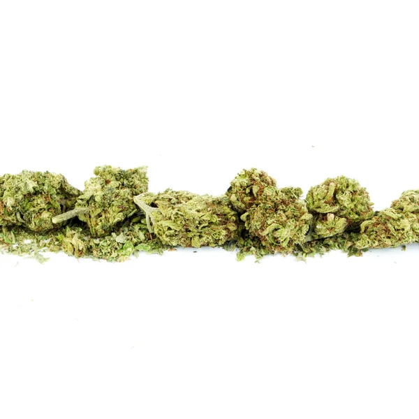 Nahaufnahme Von Getrocknetem Marihuana Drogenabhängigkeit Medizinisches Marihuana Konzept — Stockfoto