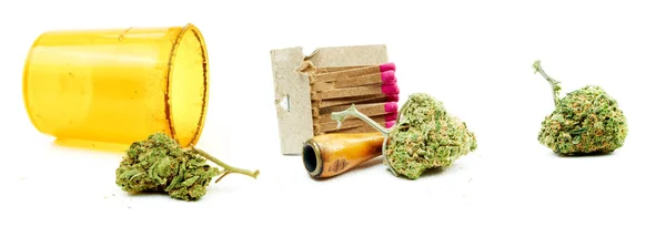 Concepto Adicción Marihuana Composición Aislada Sobre Fondo Blanco —  Fotos de Stock
