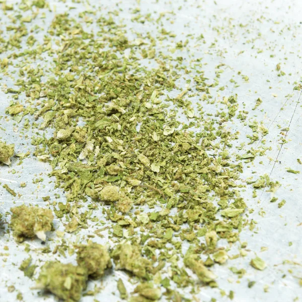 Koncepcja Uzależnienia Narkotyków Marihuany Skład Leków Pochodnych Konopi — Zdjęcie stockowe