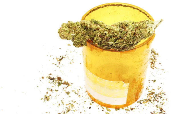 Marihuána Kábítószer Függőség Fogalmát Kannabisz Gyógyászati Célokra Felhasználható — Stock Fotó