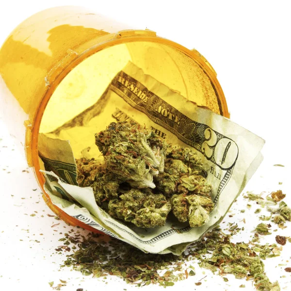 Marijuana och pengar — Stockfoto