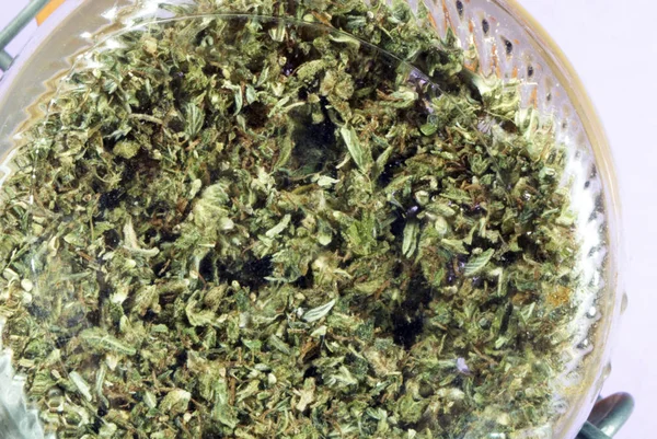 Icono de Marihuana, Círculo — Foto de Stock