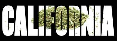Kaliforniya metni ve esrarlı kavramsal poster