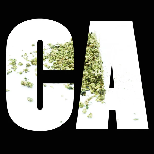 Cartas Con Cannabis Sobre Fondo Negro —  Fotos de Stock