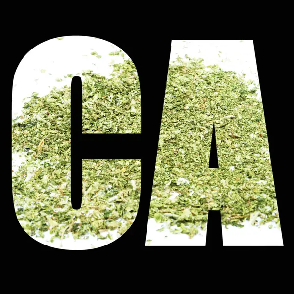 Cartas Com Cannabis Sobre Fundo Preto — Fotografia de Stock