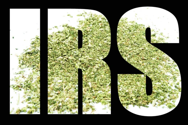 Ihr Text Mit Getrocknetem Cannabis Auf Schwarzem Hintergrund — Stockfoto