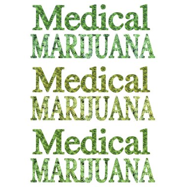 Yazılı tıbbi marihuana kavramsal posteri