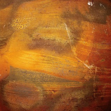 eski kırmızı, kahverengi ve turuncu dokulu yıpranmış duvarın tam kare görünümü