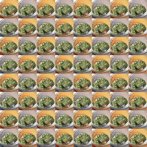 Seamless Pattern Marijuana Buds — Stock Photo, Image